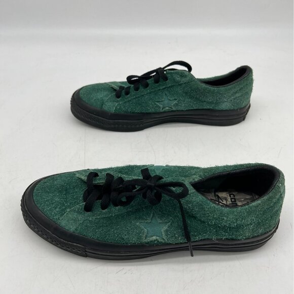 Converse X Stussy Unisex One Star Low Top Sneakers Mens 8/ Womens 10 Green Suede - Picture 5 of 8